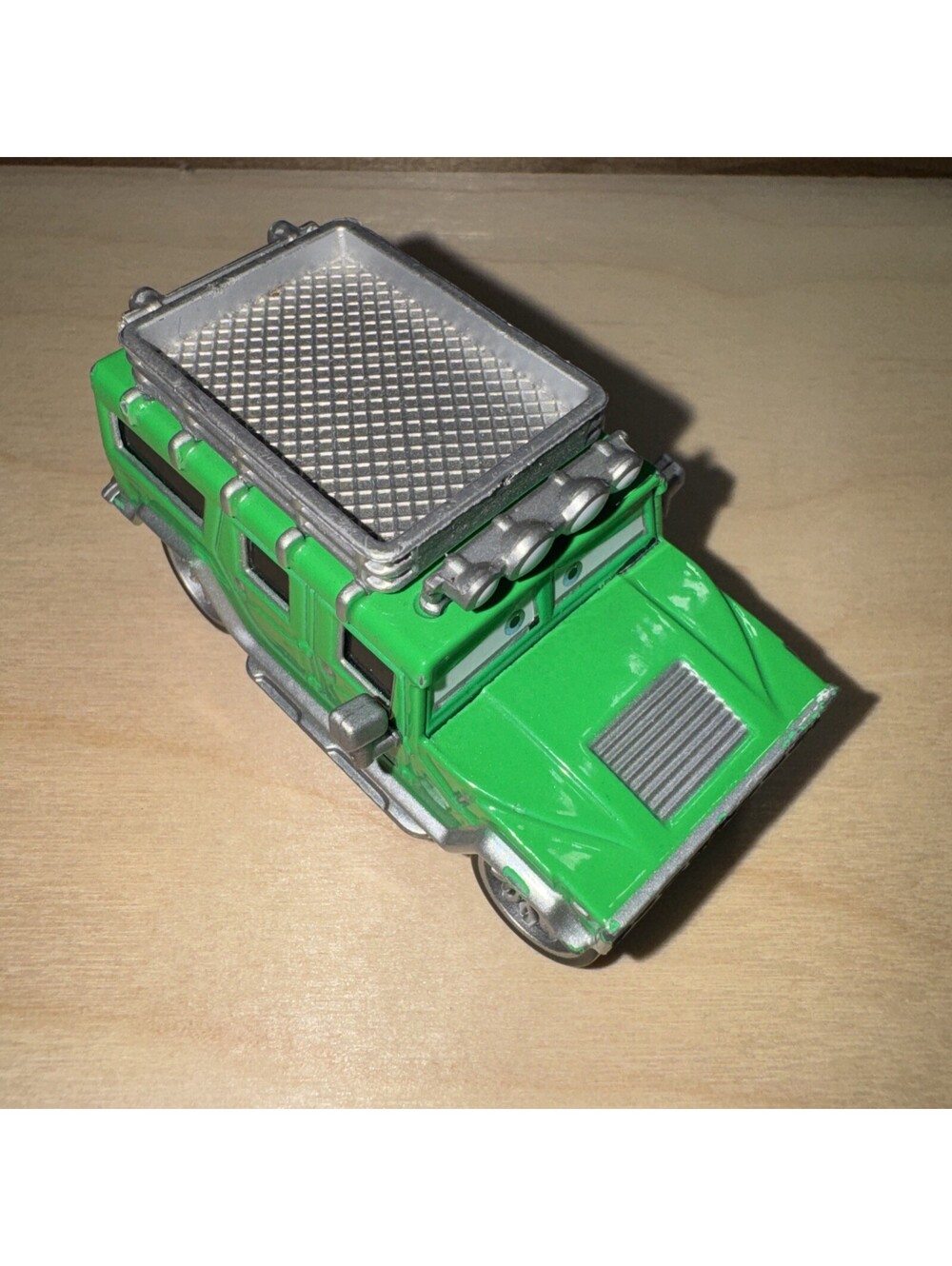 Disney Pixar Cars Deluxe TJ Green Hummer H1 SUV Diecast Mattel Loose